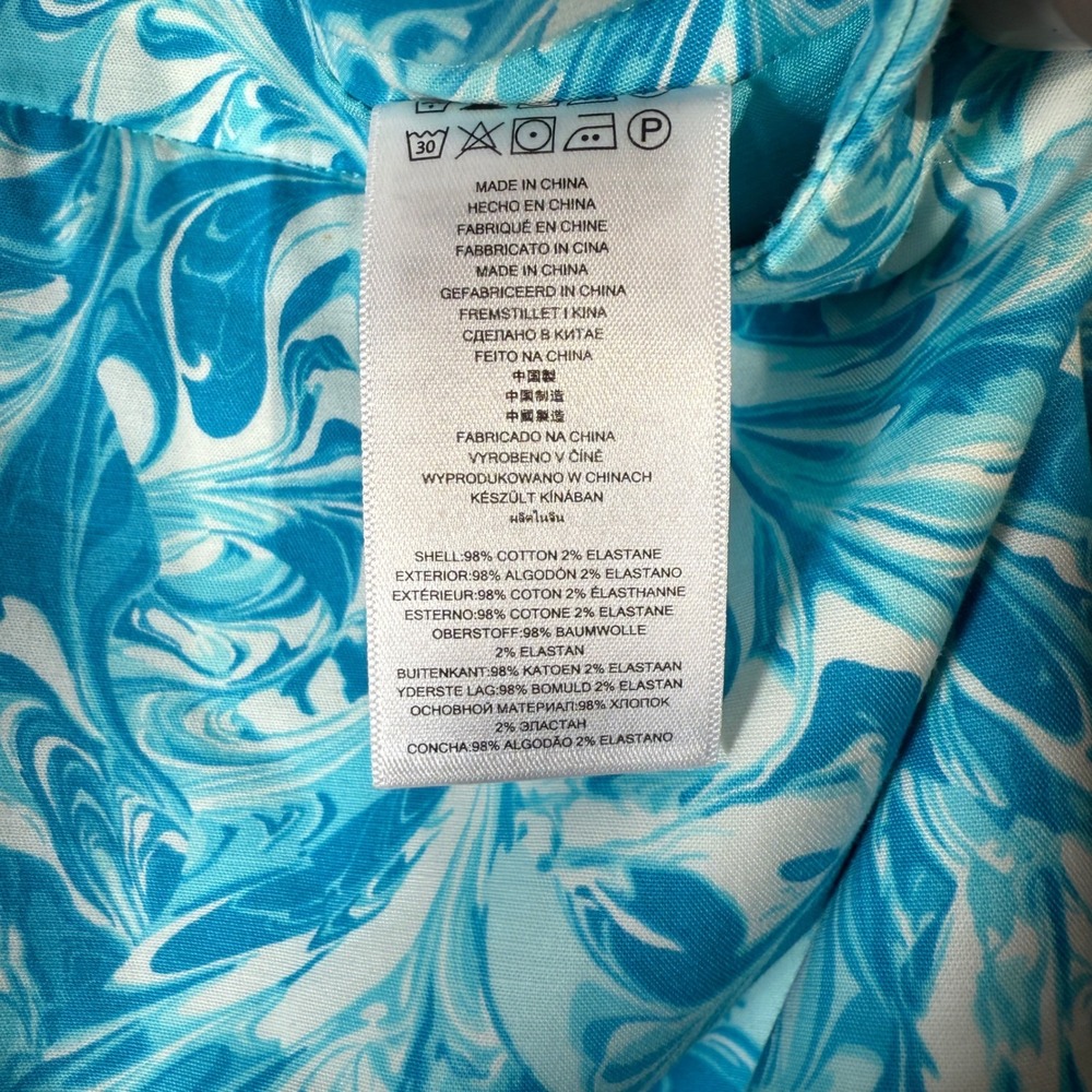 MICHAEL KORS Women's Blue Swirl Print A-Line‎ Mini Skirt Size 6P - Picture 6 of 8